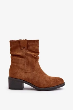 Brązowe I Beżowe Botki|Botki Na Obcasie><noscript><img width=