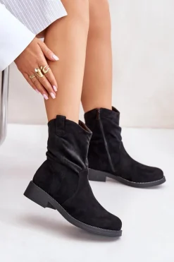 Botki Zimowe Damskie|Brązowe I Beżowe Botki><noscript><img width=