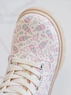 Ocieplane Botki Dziecięce Na Suwak Beżowe Dolida Dzieci Dziewczęce