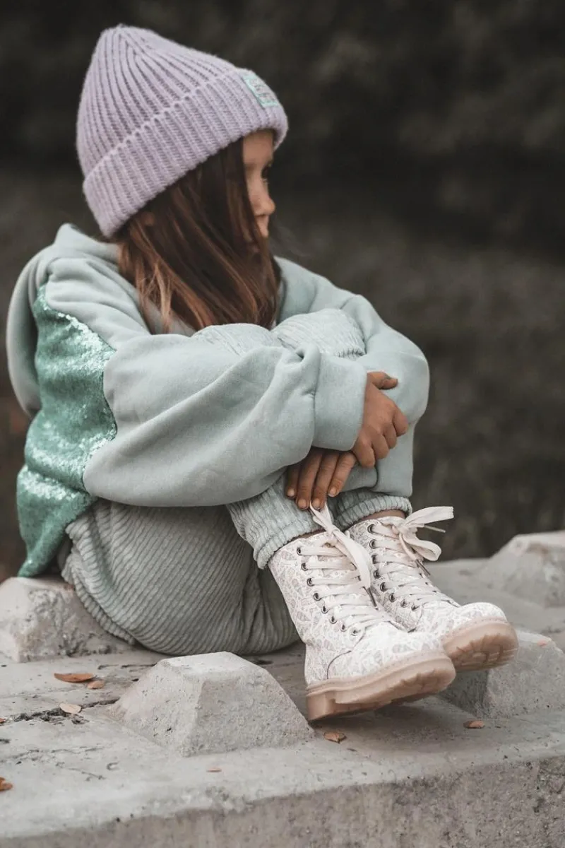 Ocieplane Botki Dziecięce Na Suwak Beżowe Dolida Dzieci Dziewczęce