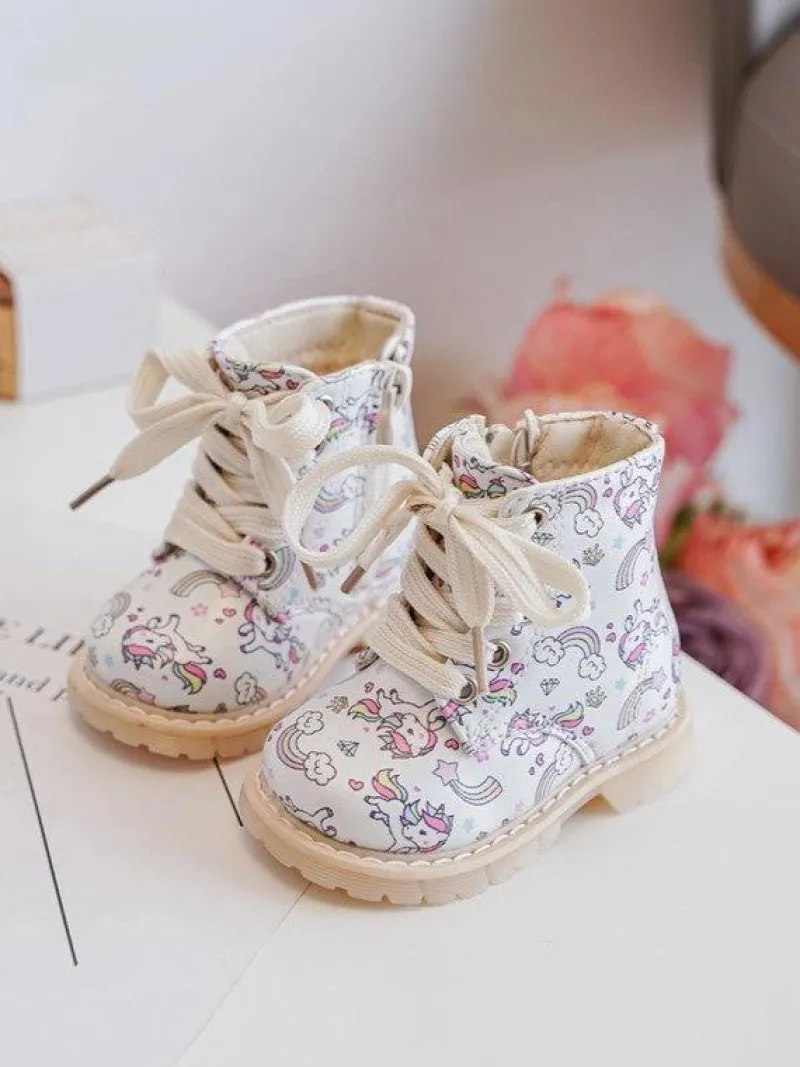 Online Boto Ocieplane Botki Dziecięce Na Suwak Beżowe Dolida - Kucyki Beżowy