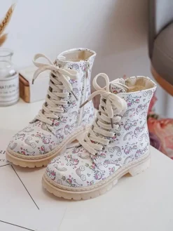 Online Boto Ocieplane Botki Dziecięce Na Suwak Beżowe Dolida - Kucyki Beżowy