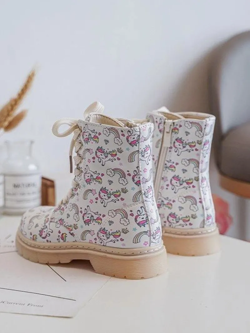 Online Boto Ocieplane Botki Dziecięce Na Suwak Beżowe Dolida - Kucyki Beżowy