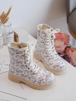 Online Boto Ocieplane Botki Dziecięce Na Suwak Beżowe Dolida - Kucyki Beżowy