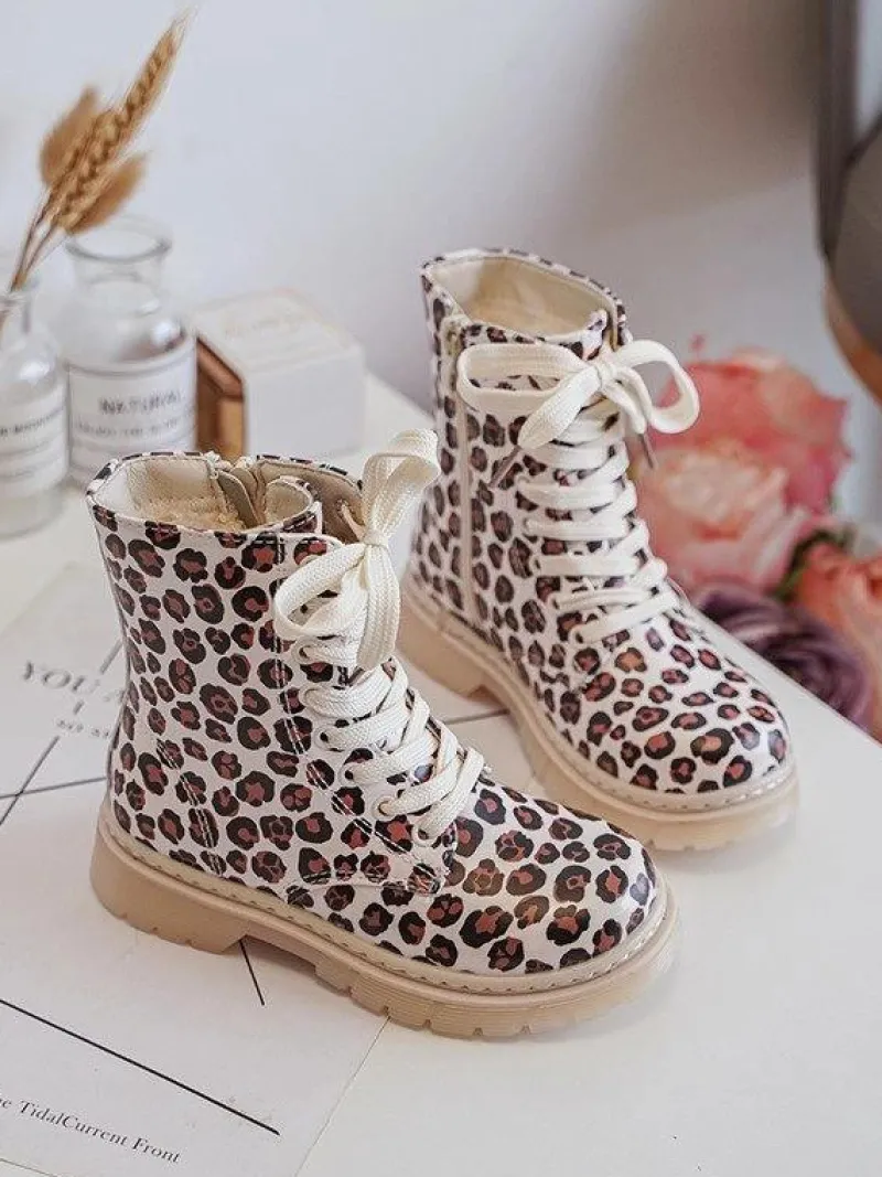 Dziewczęce>Boto Ocieplane Botki Dziecięce Na Suwak Beżowo-Brązowe Dolida Beżowy