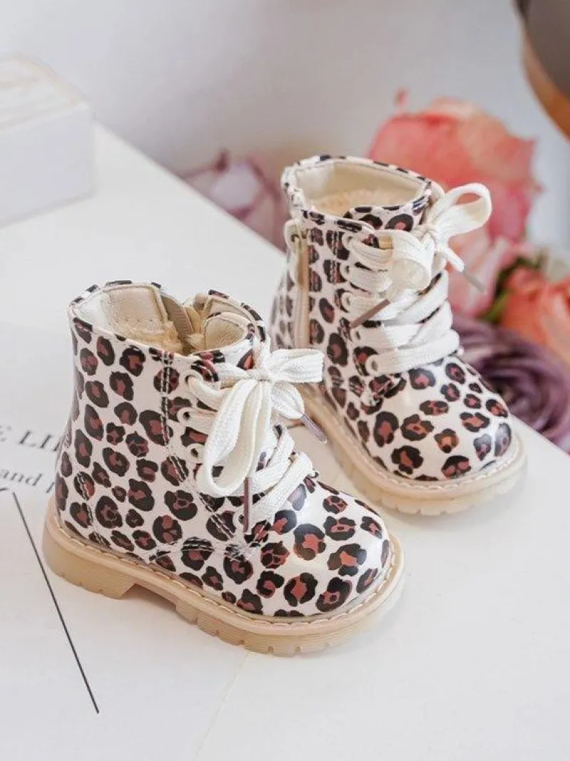 Dziewczęce>Boto Ocieplane Botki Dziecięce Na Suwak Beżowo-Brązowe Dolida Beżowy