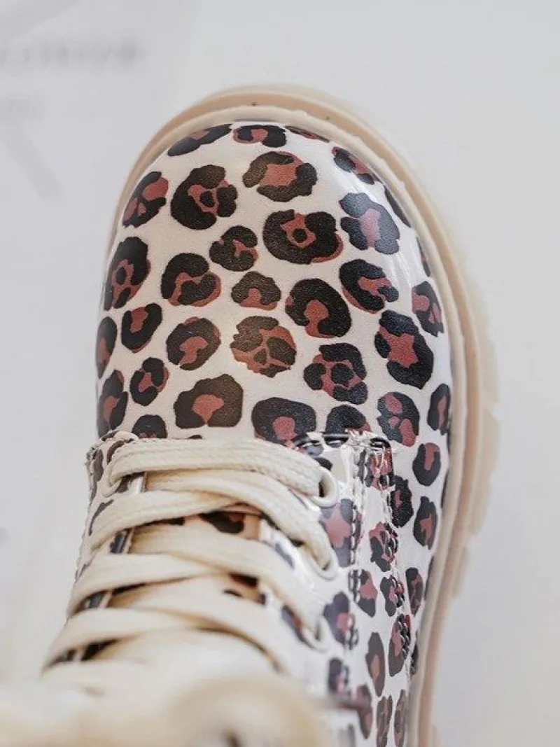 Dziewczęce>Boto Ocieplane Botki Dziecięce Na Suwak Beżowo-Brązowe Dolida Beżowy