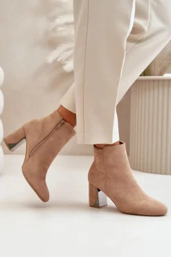 Botki Ocieplane|Brązowe I Beżowe Botki><noscript><img width=