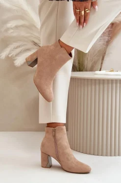 Botki Ocieplane|Brązowe I Beżowe Botki><noscript><img width=