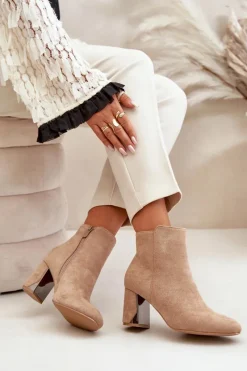 Botki Ocieplane|Brązowe I Beżowe Botki><noscript><img width=