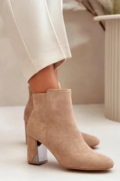 Botki Ocieplane|Brązowe I Beżowe Botki><noscript><img width=