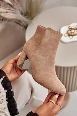 Botki Ocieplane|Brązowe I Beżowe Botki><noscript><img width=