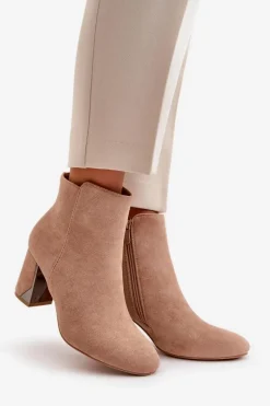 Botki Ocieplane|Brązowe I Beżowe Botki><noscript><img width=