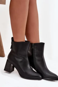 Botki Ocieplane|Botki Skórzane></noscript>Buty damskie Vinceza Ocieplane Botki Na Słupku Z Naturalnej Skóry Vinceza 66812 Czarne Czarny