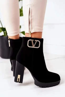 Botki Na Słupku|Czarne Botki><noscript><img width=