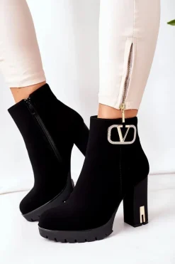 Botki Na Słupku|Czarne Botki><noscript><img width=