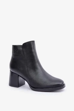 Hot Evento Ocieplane Botki Na Słupku Czarne Feliveth