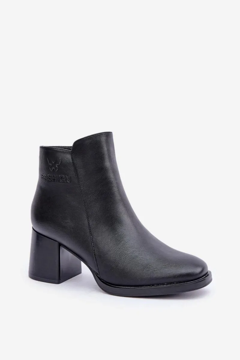 Hot Evento Ocieplane Botki Na Słupku Czarne Feliveth