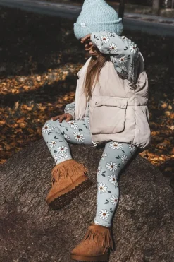 Clearance Ocieplane Botki Śniegowce Dziecięce Z Ozdobnymi Frędzlami Camel Nimia Dzieci Dziewczęce