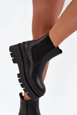 Czarne Botki|Botki Płaskie><noscript><img width=