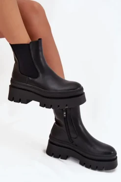 Czarne Botki|Botki Płaskie><noscript><img width=