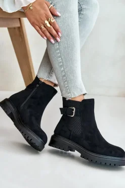 Brązowe I Beżowe Botki|Botki Płaskie><noscript><img width=