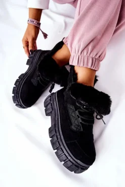 Botki Sznurowane|Czarne Botki><noscript><img width=