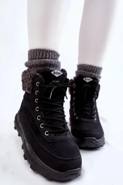 Damskie Trapery|Botki Sznurowane></noscript>Lee Cooper Ocieplane Botki Trapery LCJ-22-44-1362 Czarne