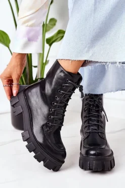 New Boto Ocieplane Botki Workery Czarne World Is Mine