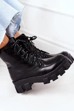 New Boto Ocieplane Botki Workery Czarne World Is Mine