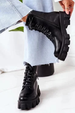 New Boto Ocieplane Botki Workery Czarne World Is Mine