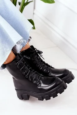 New Boto Ocieplane Botki Workery Czarne World Is Mine