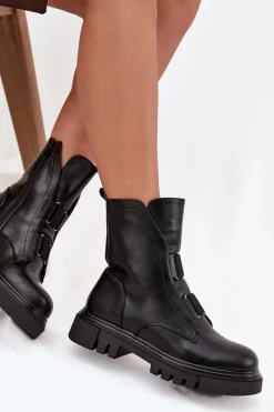 Botki Zimowe Damskie|Brązowe I Beżowe Botki><noscript><img width=