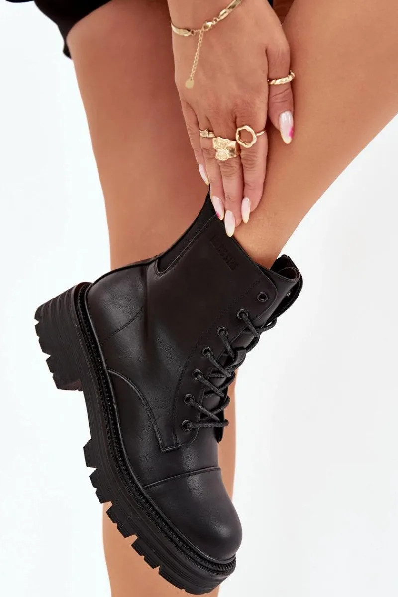 Botki Ocieplane|Damskie Trapery>Big Star Shoes Ocieplane Botki Workery Damskie Big Star OO274140 Czarne