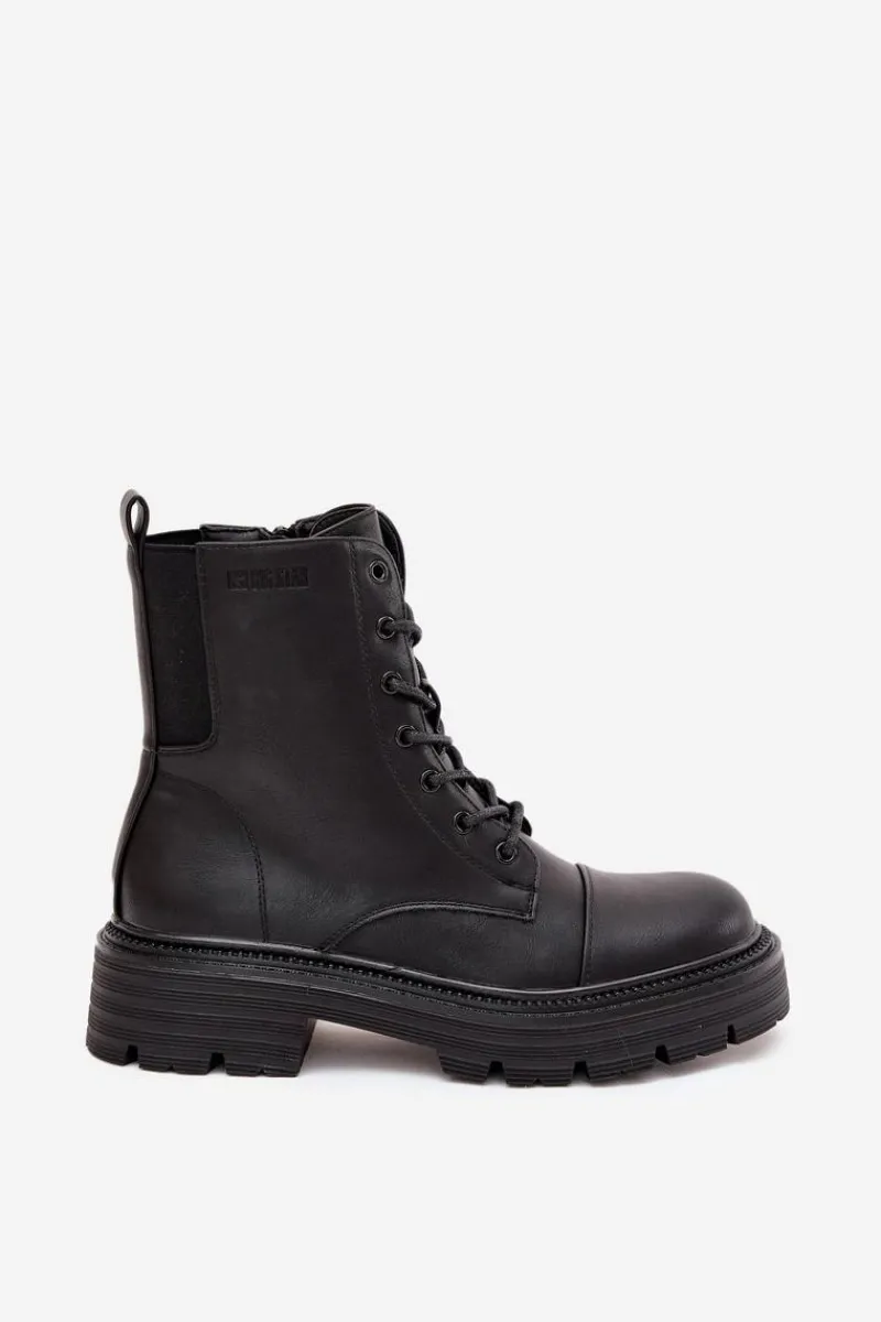 Botki Ocieplane|Damskie Trapery>Big Star Shoes Ocieplane Botki Workery Damskie Big Star OO274140 Czarne