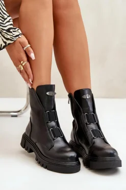 Botki Zimowe Damskie|Brązowe I Beżowe Botki><noscript><img width=