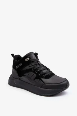 Obuwie Trekkingowe Męskie|Obuwie Sportowe Męskie>Big Star Shoes Ocieplane Buty Sportowe Męskie Czarne Big Star MM174161