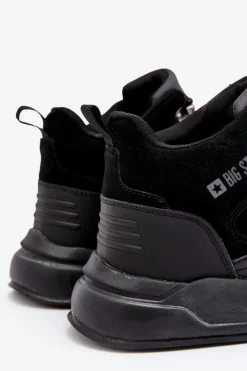 Obuwie Trekkingowe Męskie|Obuwie Sportowe Męskie></noscript>Big Star Shoes Ocieplane Buty Sportowe Męskie Czarne Big Star MM174161