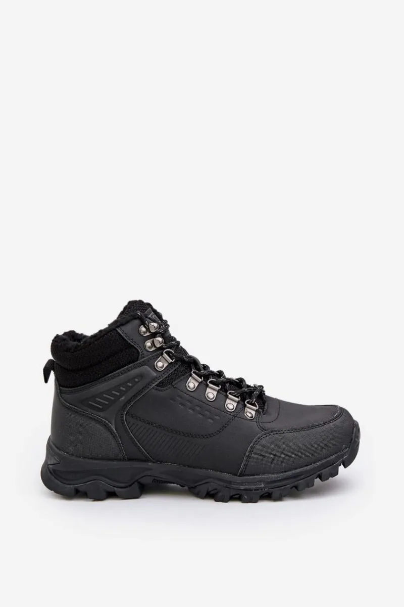 Obuwie Trekkingowe Męskie>Evento Ocieplane Buty Trekkingowe Męskie Czarne Loreinae Czarny
