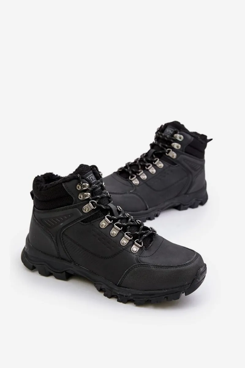 Obuwie Trekkingowe Męskie>Evento Ocieplane Buty Trekkingowe Męskie Czarne Loreinae Czarny