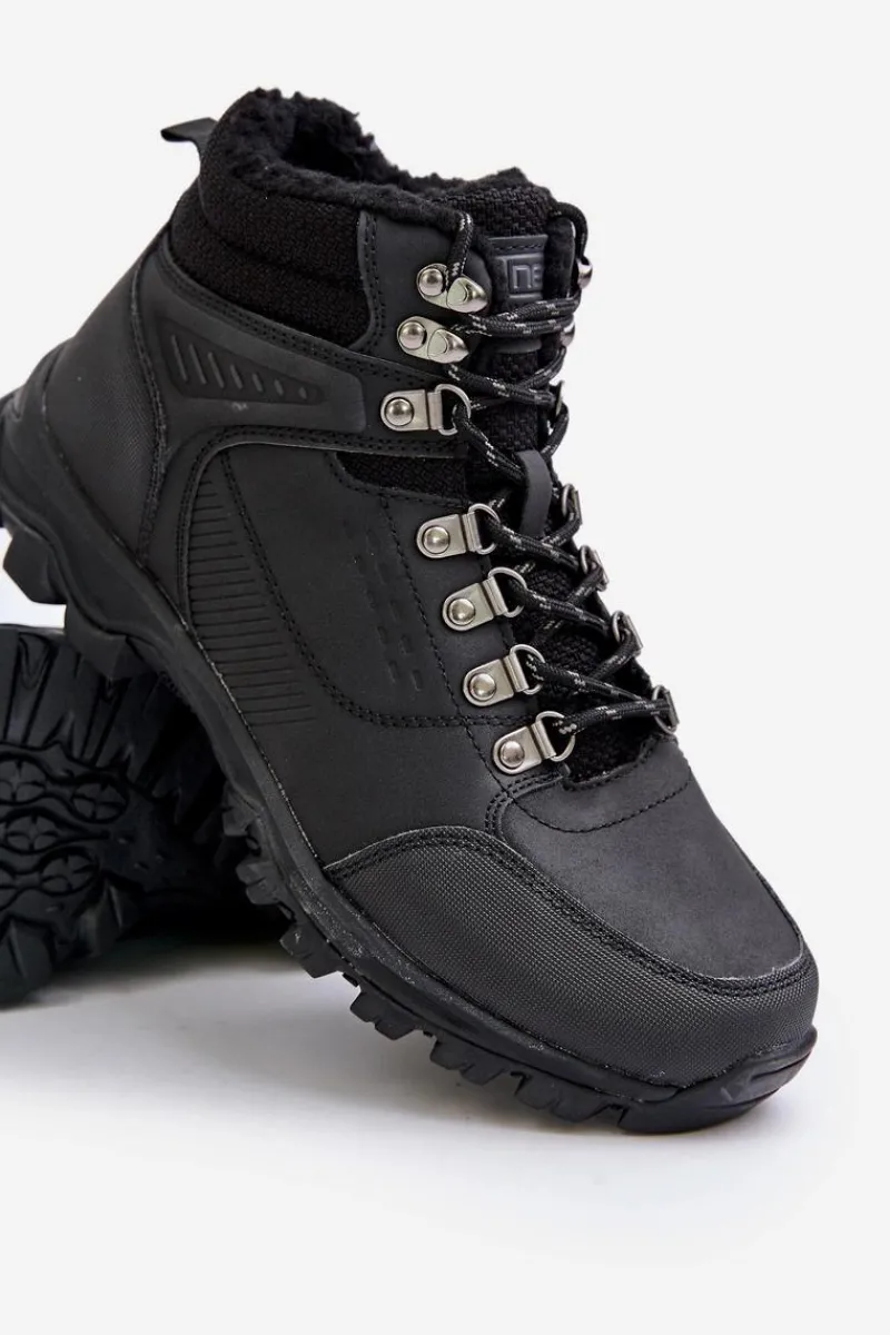 Obuwie Trekkingowe Męskie>Evento Ocieplane Buty Trekkingowe Męskie Czarne Loreinae Czarny