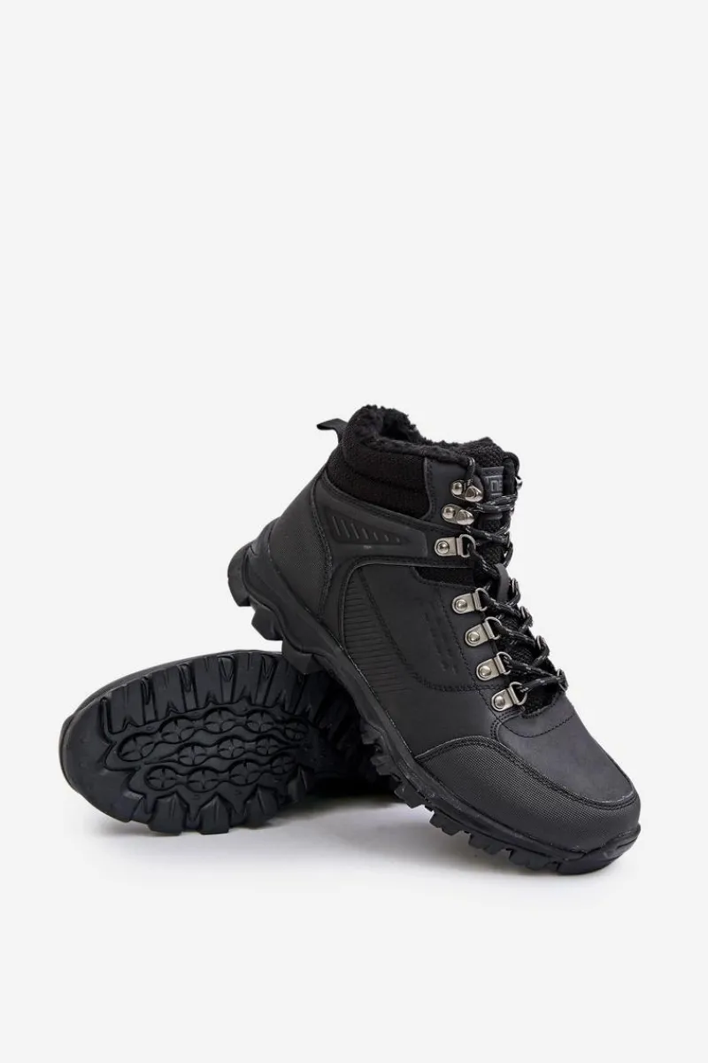 Obuwie Trekkingowe Męskie>Evento Ocieplane Buty Trekkingowe Męskie Czarne Loreinae Czarny