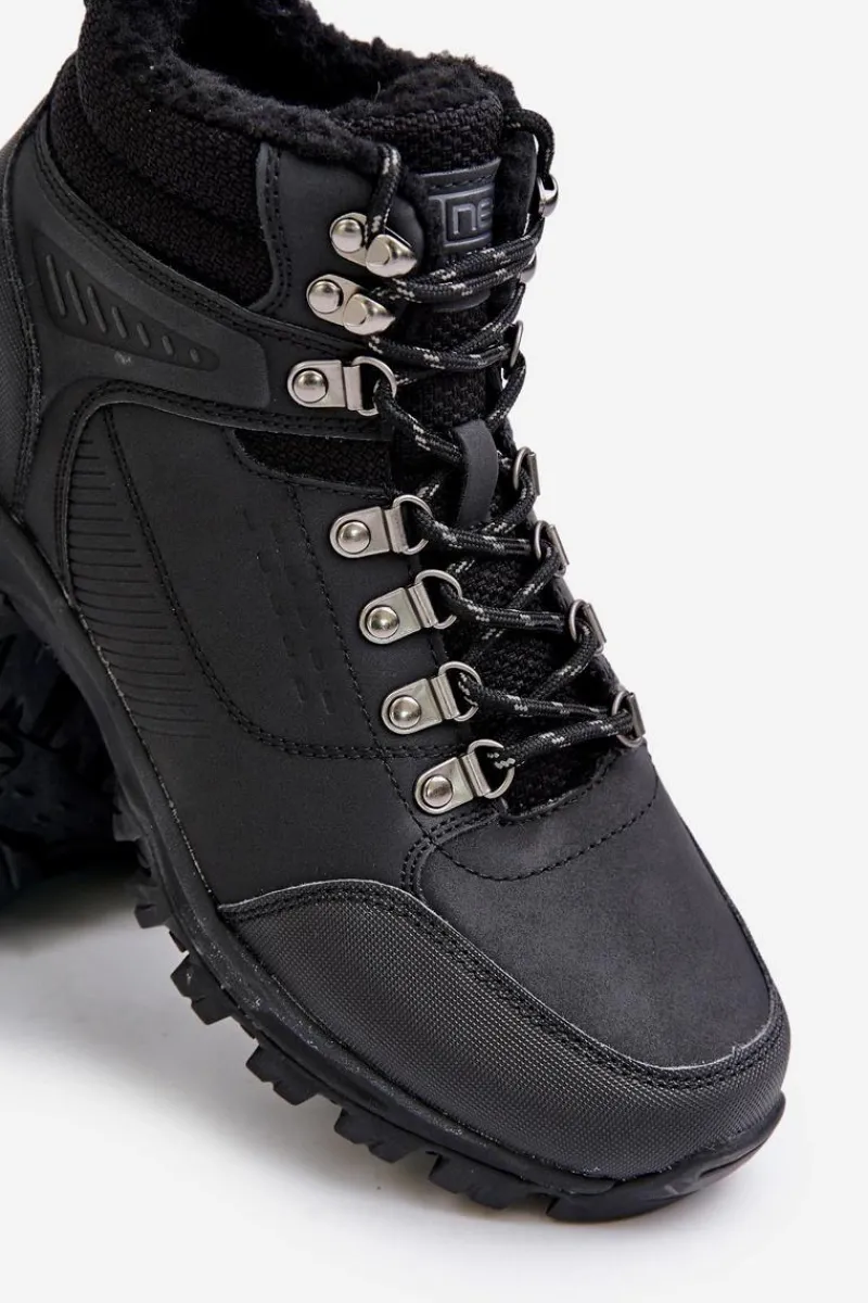 Obuwie Trekkingowe Męskie>Evento Ocieplane Buty Trekkingowe Męskie Czarne Loreinae Czarny