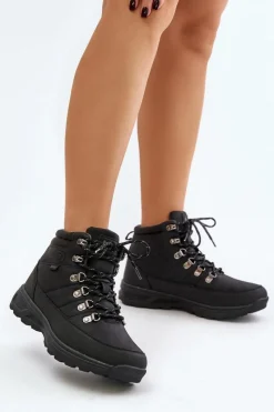 Outlet Lee Cooper Ocieplane Buty Trekkingowe Męskie LCJ-24-03-3034M Czarne Czarny