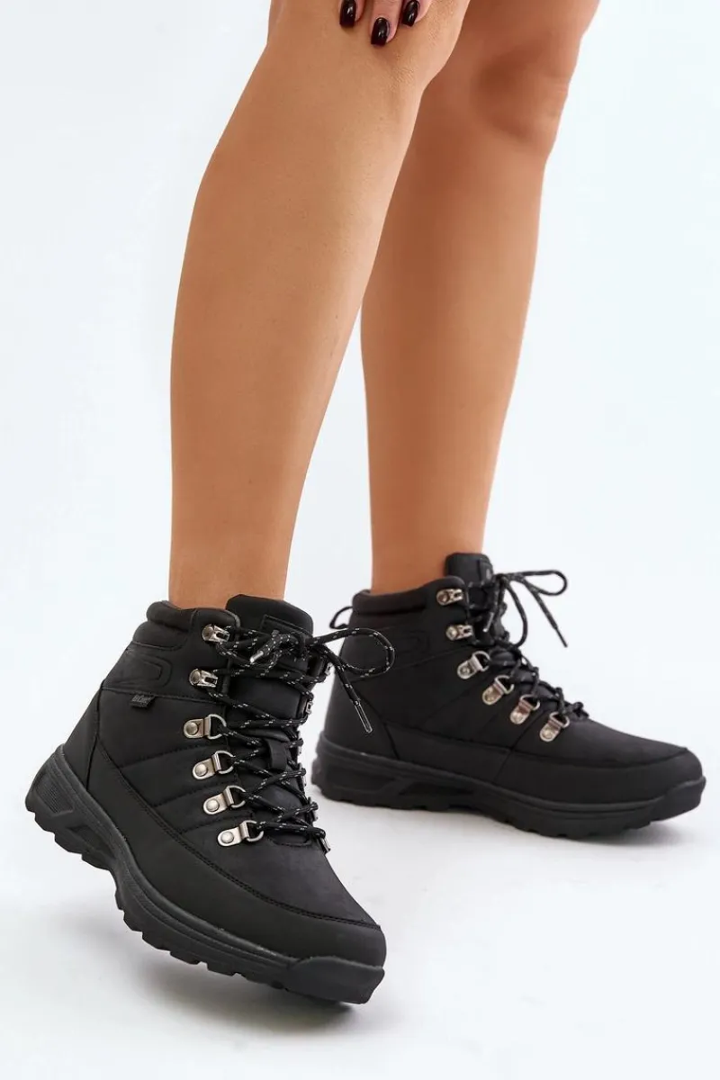 Outlet Lee Cooper Ocieplane Buty Trekkingowe Męskie LCJ-24-03-3034M Czarne Czarny