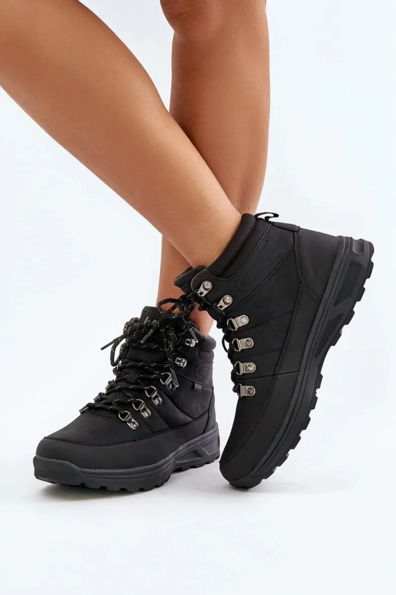 Outlet Lee Cooper Ocieplane Buty Trekkingowe Męskie LCJ-24-03-3034M Czarne Czarny