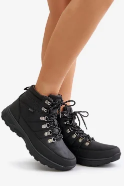 Outlet Lee Cooper Ocieplane Buty Trekkingowe Męskie LCJ-24-03-3034M Czarne Czarny