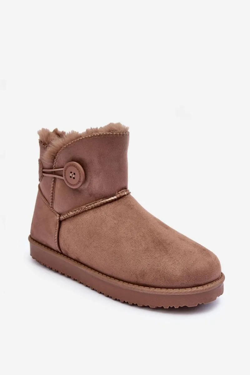 Śniegowce Damskie>Boto Ocieplane Damskie Śniegowce Z Ozdobą Ciemnobeżowe Siriol Beżowy