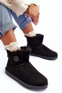 Discount Ocieplane Damskie Śniegowce Z Ozdobą Czarne Siriol Damskie Śniegowce Damskie