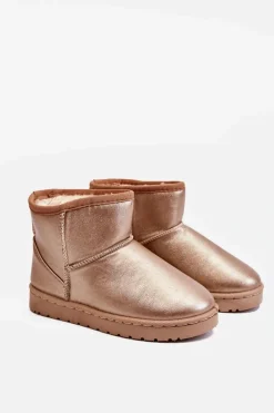 Dziewczęce|Chłopięce>Boto Ocieplane Dziecięce Botki Śniegowce Szampańskie Scooby